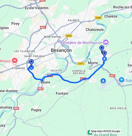 Départ - Arrivée - Google My Maps