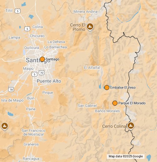 Cajón del Maipo Google My Maps
