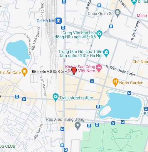 Bệnh viện Mắt Sài Gòn - Hà Nội là một trong những bệnh viện mắt hàng đầu của thủ đô, với các chuyên gia và trang thiết bị y tế tiên tiến, được cập nhật liên tục để đáp ứng nhu cầu của bệnh nhân. Hãy xem bản đồ để đến bệnh viện.