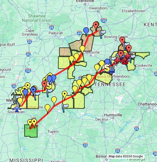 Tennessee Tornado Damage Google My Maps