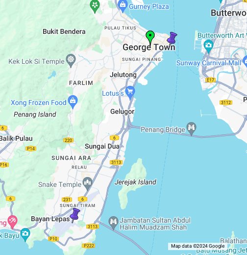 Penang Map - Penang Island Google Map Download Scientific Diagram