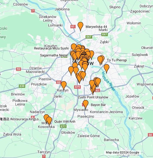 Warszawa - Google My Maps